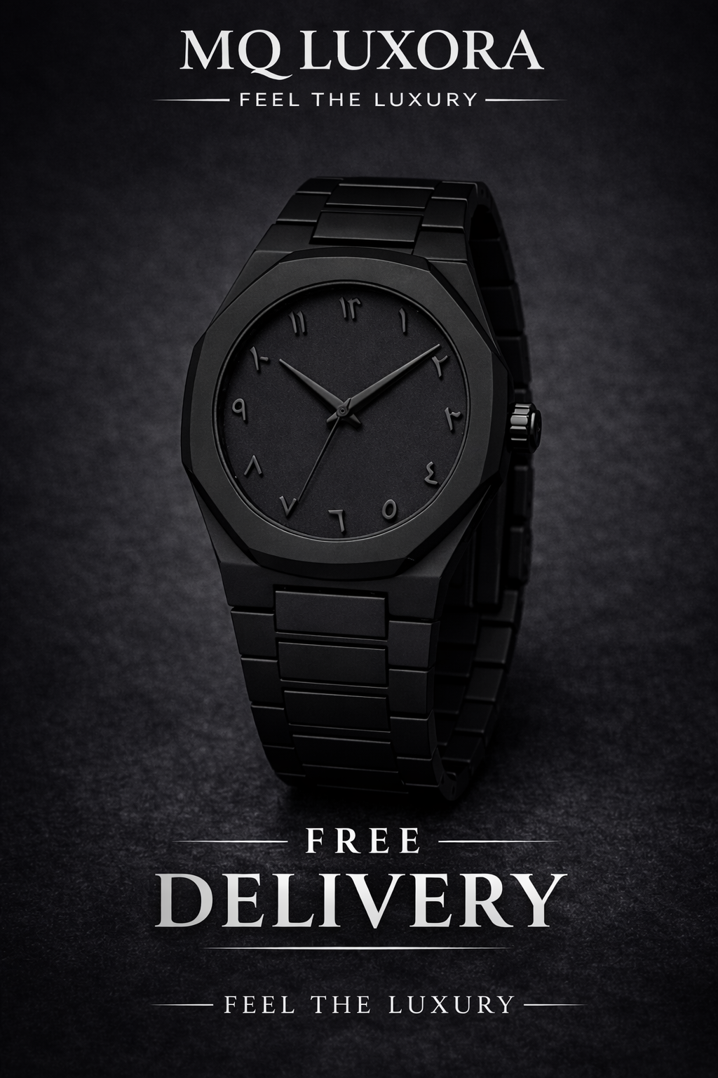 BLACK AURA GENTS WATCH | MQ LUXORA | FEEL THE LUXURY