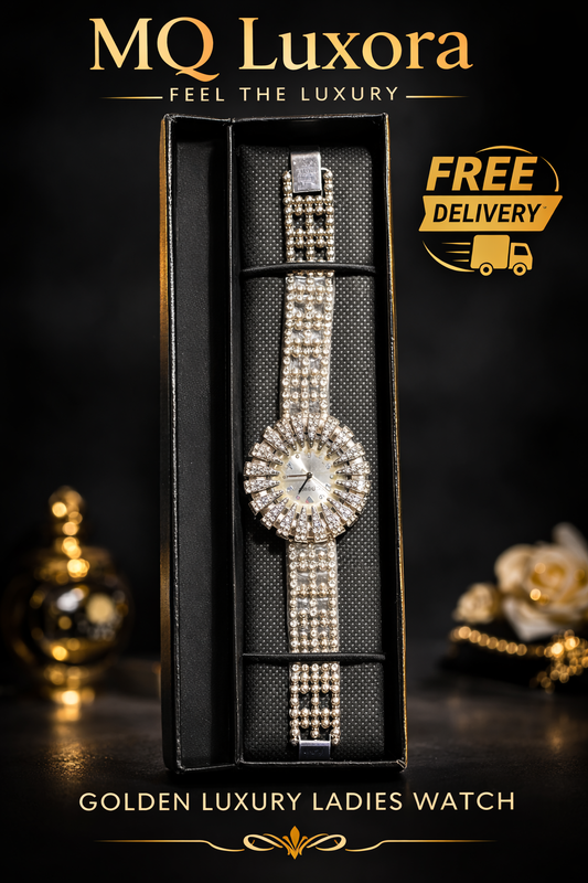 Silver Luxury Ladies Watch | MQ LUXORA | Elegant Design | Free Delivery